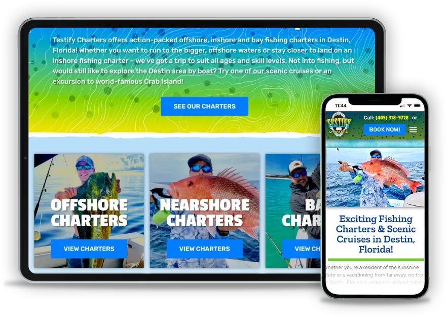 Fishing Charter Website Design